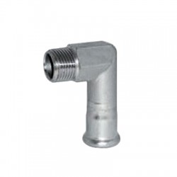 CODO MACHO ACCESORIO PRENSAR INOX 316 (22 x 3/4")