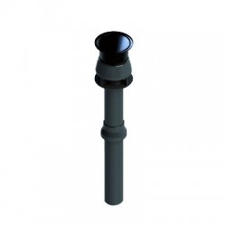 SALIDA A TECHO COAXIAL ALUMINIO / PVC NEGRO 60/100 MM