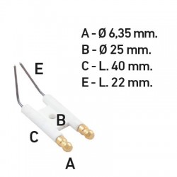 ELECTRODO QUEMADOR GIERSCH R1 (L) (V-L) 25x40