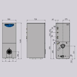 CALDERA GASÓLEO ESTELLE B5 INOX ErP 32,7 kW  ACUMULADOR 110 L