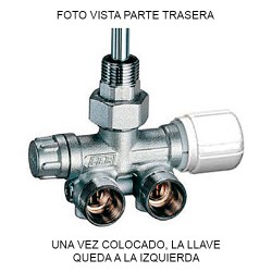 VÁLVULA MONOBITUBO TERMOSTATIZABLE TOALLERO IZQUIERDA 1/2