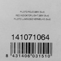 PILOTO ROJO 220V CALDERA GASOIL 141071064 BAXI ROCA