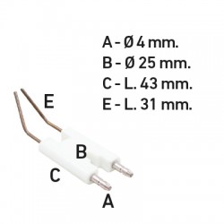 ELECTRODO PARA WL10−A WL15−A,WL 20/1−2,WL 5−A,WL 5−A−H−LN WEISHAUPT 24105010137