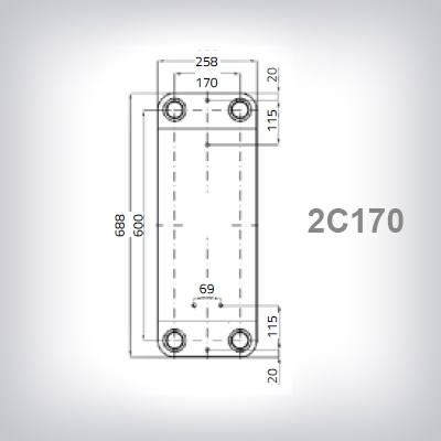 INTERCAMBIADOR 2C170 DE 40 PLACAS 2" M SOLDADO