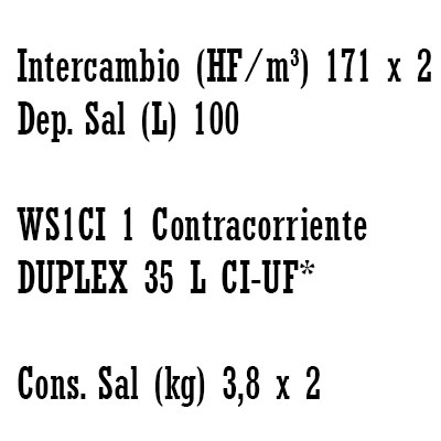 DESCALCIFICADOR DUPLEX 38 litros CLACK WS1" − UF