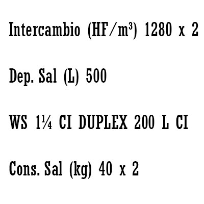 DESCALCIFICADOR DUPLEX 200 litros CLACK WS 1 1/4"