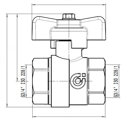 VÁLVULA BALLSTOP PALOMILLA CALEFFI 1/2 322040