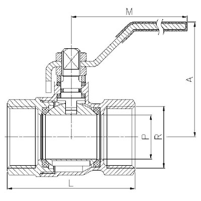 VALVULA ESFERA PALANCA HH 1/4" PREST E:10