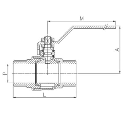 VALVULA ESFERA PALANCA MM 3/4" PREST E:8