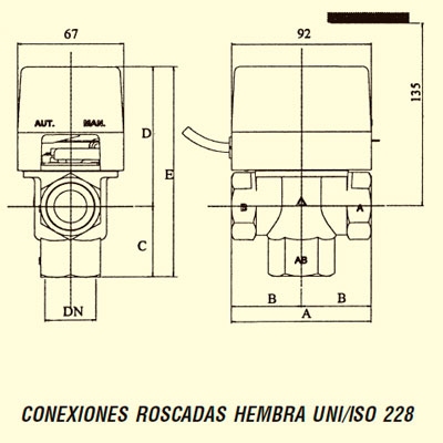 VÁLVULA ZONA 3 VÍIAS 1" M−M−M CON MICRO VZM−SFEM1 MUT