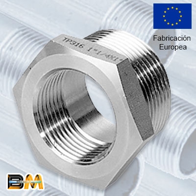 TUERCA REDUCCIÓN 1/4"−1/8" INOXIDABLE 316