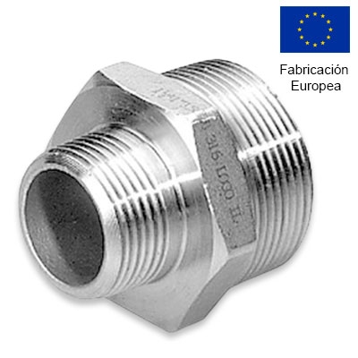 MACHÓN REDUCIDO 1/4"−1/8" INOXIDABLE 316