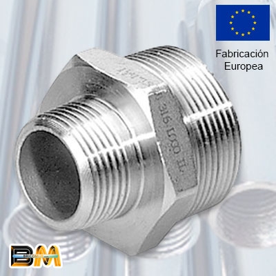 MACHÓN REDUCIDO 3/8"−1/8" INOXIDABLE 316