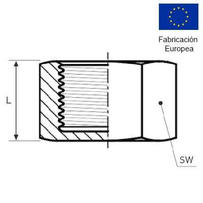 TAPÓN HEMBRA 1¼" INOXIDABLE 316 INOXPRES