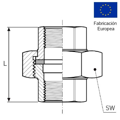 ENLACE 3P CÓNICA 1/4" INOXIDABLE 316 INOXPRES