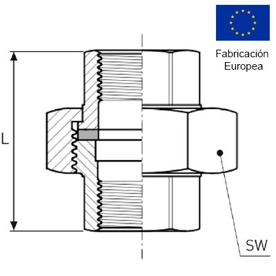 ENLACE 3P HM CÓNICA 1/4" INOXIDABLE 316 INOXPRES