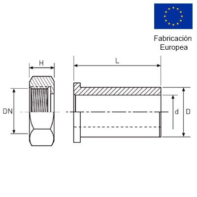 RACOR 2P TUBO 3/8" IINOXIDABLE 316