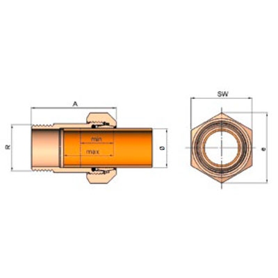 TERMINAL ROSCA MACHO TIPO MAS PARA TUBO COBRE 1/2" x 15