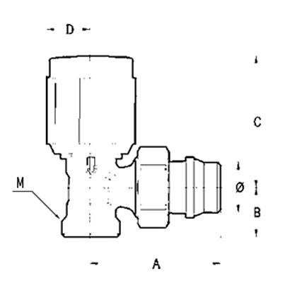 LLAVE TERMOSTATIZABLE NT ESCUADRA 1/2 x M 16 BICONO