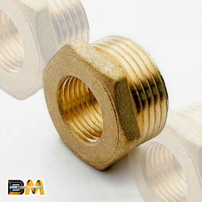 REDUCCIÓN LATÓN MACHO-HEMBRA HEXAGONAL 1/4"−1/8"