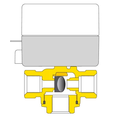 VÁLVULA ZONA 3 VÍAS 1" H-H-H DE CLAPETA Z−ONE 643062 CALEFFI