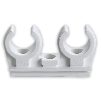 ABRAZADERA BLANCA CLIP DOBLE M−6 14−15mm 3/8"