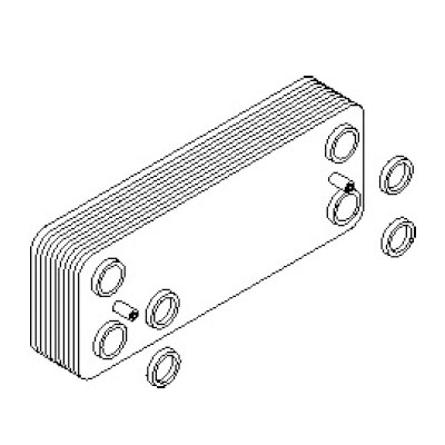 INTERCAMBIADOR CALOR−ACS 12 PLACAS DEIMOS / NOVANOX 125565366 BAXI ROCA