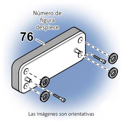 INTERCAMBIADOR PLACAS VICTORIA CONDENS 24/24F BAXI 7648454