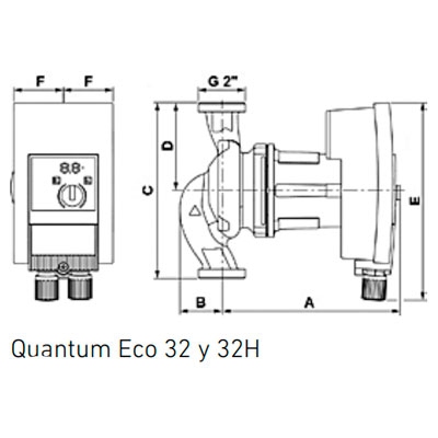 BOMBA CIRCULADORA CALEFACCIÓN BAXI QUANTUM ECO 32H 1 1/4"