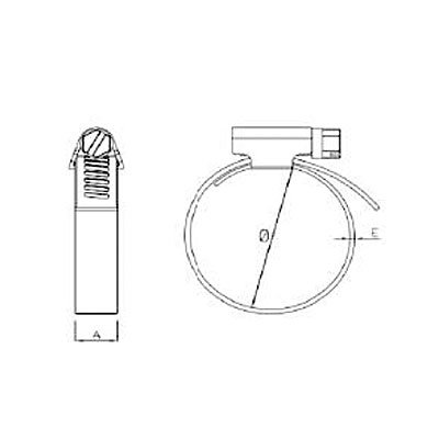 ABRAZADERA TORNILLO SIN FIN 12-20 INOXIDABLE AISI 304