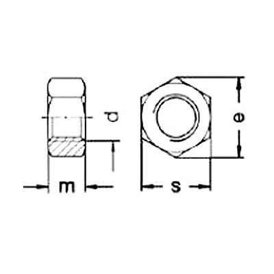 TUERCA HEXAGONAL INOXIDABLE M-6