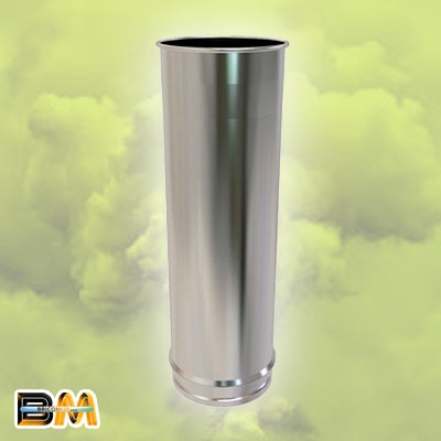 MÓDULO RECTO CHIMENEA Ø125 0,5 m INOX SIMPLE BI 316 CONVESA