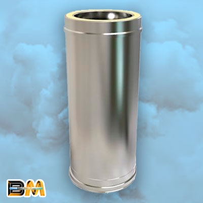 MÓDULO DE 0,50 m. Ø125/175 CHIMENEA DOBLE PARED INOX 316-304 CONVESA KW