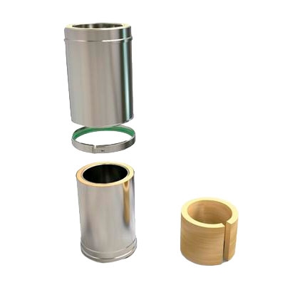 MÓDULO REGULABLE 0,35 m - 0,50 m Ø150/200 CHIMENEA DOBLE PARED INOX 316-304 CONVESA KW