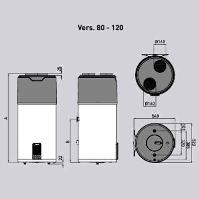 BOMBA DE CALOR PARA ACS ECOMAXI VB 80