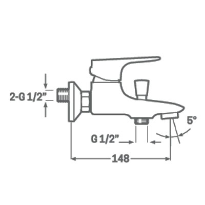 MONOMANDO DE BAÑO SERIE SINUA − KALLA 23407