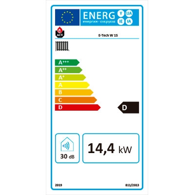 CALDERA ELÉCTRICA E-TECH W 15 MONOFÁSICA V15 230 V ACV THERMOR