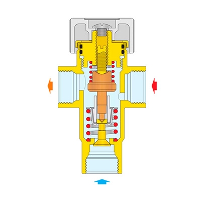 MEZCLADOR TERMOSTÁTICO 3/4" 40º 60ºC 520540 CALEFFI