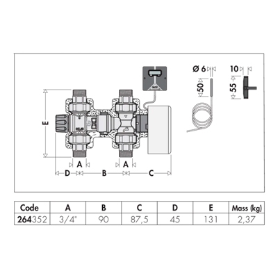 KIT DE CONEXIÓN SOLARNOCAL ACUMULADOR SOLAR-CALDERA 264352